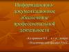 Современные информационные системы и их информационно-документационное обеспечение в экономической деятельности организаций
