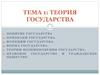 Теория государства. (Тема 1)