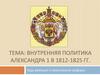 Внутренняя политика Александра І в 1812-1825 гг