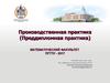 Производственная практика (Преддипломная практика) «Педагогическое образование»