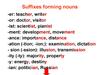 Suffixes forming nouns