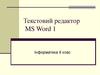 Текстовий редактор MS Word 1