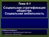 Социальная стратификация общества. Социальная мобильность