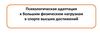 Психологическая адаптация к большим физическим нагрузкам в спорте высших достижений