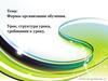 Формы организации обучения. Урок, структура урока, требования к уроку