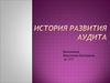 История развития аудита