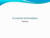 Creacion terminoloxica neoloxia