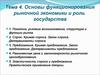 Основы функционирования рыночной экономики и роль государства. (Тема 4)