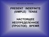 Present indefinite (simple) tense. Настоящее неопределенное (простое) время