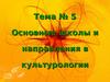 Тема №5. Основные школы и направления в культурологии