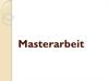 Masterarbeit sein
