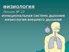 Функциональная система дыхания. Физиология внешнего дыхания