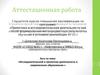 Аттестационная работа. Исследовательской и проектная деятельность в современном образовании