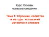 Строение, свойства и методы испытаний металлов и сплавов
