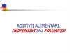 Aditivii alimentari: inofensivi sau poluanţi