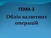 Облік валютних операцій (3.1 - 3.3)