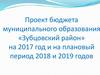 Проект бюджета муниципального образования