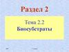 Биосубстраты. Объекты исследований