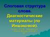 Слоговая структура слова. Диагностические материалы