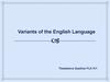 Variants of the English Language