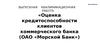 Оценка кредитоспособности клиентов коммерческого банка (ОАО «Морской Банк»)