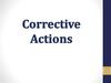 Corrective Action