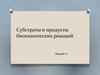 Субстраты и продукты биохимических реакций