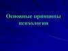 Основные принципы психологии