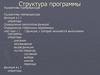 Структура программы