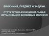 Биохимия, предмет и задачи. Структурно-функциональная организация белковых молекул