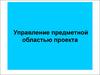 Управление предметной областью проекта