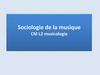 Sociologie de la musique. Musicologie