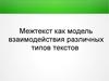 Межтекст, как модель взаимодействия различных типов текстов