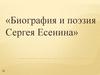 Биография и поэзия Сергея Есенина