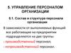 Состав и структура персонала организации