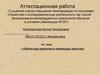Аттестационная работа. Работа над проектом в начальных классах