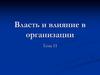 Власть и влияние в организации