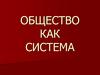 Общество как система