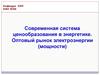 Современная система ценообразования в энергетике. Оптовый рынок электроэнергии (мощности)