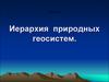 Иерархия природных геосистем