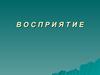 Восприятие. Виды восприятия по форме психической активности по структуре существования материи