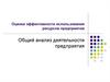 Оценка эффективности использования ресурсов предприятия