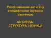 Розпізнавання антигену специфічною імунною системою. Антитіла: структура і функції
