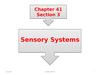 Sensory systems. (Chapter 41. Section 3)