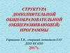 Структура дополнительной общеобразовательной программы