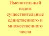 Именительный падеж существительных единственного и множественного числа Часть 2