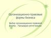 Организационно-правовые формы бизнеса