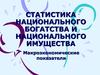 Статистика национального богатства и национального имущества