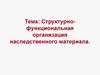Структурно-функциональная организация наследственного материала