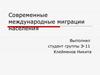 Современные международные миграции населения